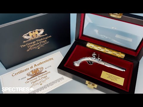packaging unboxing video of the george washington flintlock pistol 2 oz silver coin