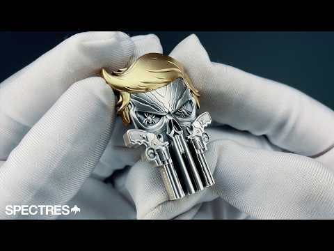 packaging unboxing video of the trump punisher 1 oz silver collectible