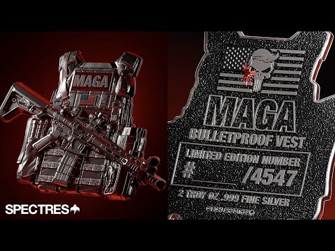 MAGA Bulletproof Vest 2 oz Pure Silver Collectible