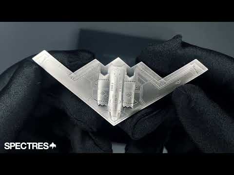 packaging unboxing video of the b-2spirit stealth bomber 1 oz silver coin