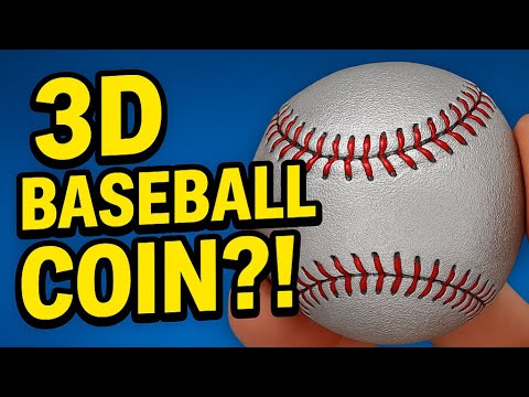 3D Baseball 2 oz Pure Silver Coin